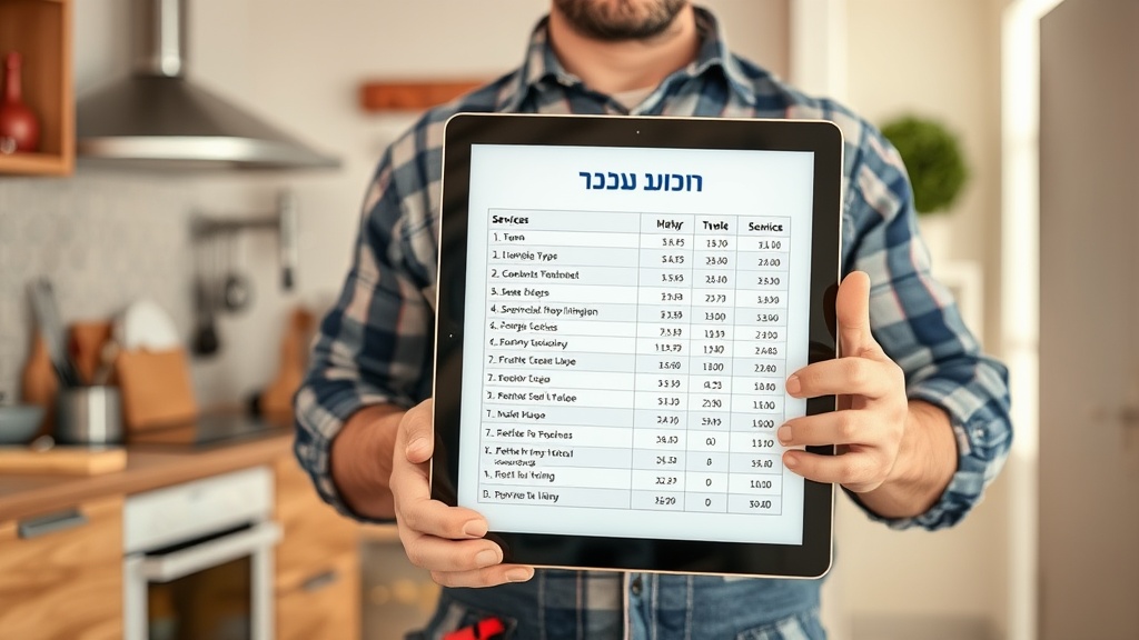 מחירי שירותי אינסטלציה