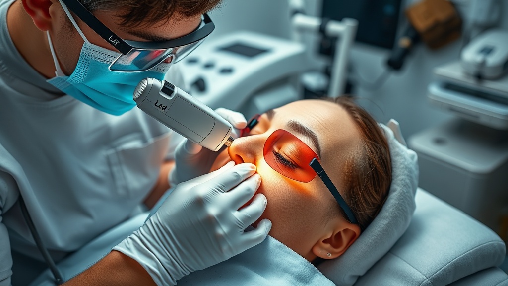 תהליך הסרת איפור קבוע בלייזר